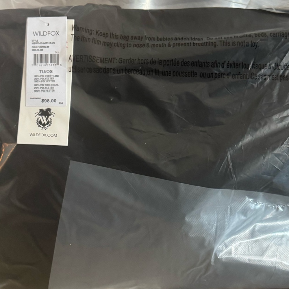 New Wildfox Black Rebel Tiger Zipper Tote Bag - Picture 11 of 12